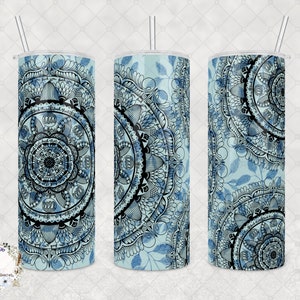 Custom Hidden Cuss Word Mandala Tumbler,  20 or 30 oz, Unique Swear Art, Stress Relief and Fun, Perfect Gift for Friends