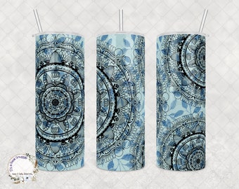 Cuss Word Mandala Tumbler: Unique Swear Art, Stress Relief - 20 or 30 oz