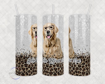 Custom Golden Retriever Mom (or Dad!) Tumbler: Stainless Steel Pet Lover Gift