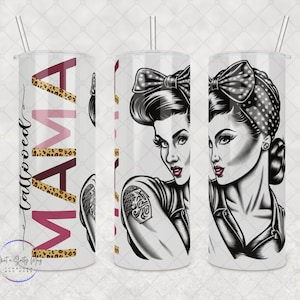 Personalized Tattooed Mama Tumbler - 20oz/30oz Stainless Steel Gift for Inked Mothers