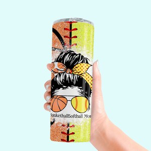 Custom Basketball Softball Mom Tumbler: 20oz or 30oz Stainless Steel