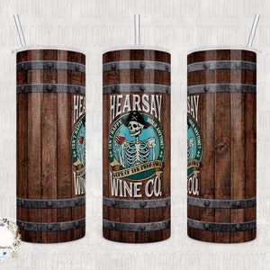 Hearsay Wine Co. Mega Pint Tumbler, Custom 20oz or 30oz, &quot;Isn&#39;t Happy Hour Anytime?&quot; Perfect Funny Gift!