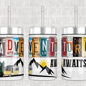 Explore in Style with &#39;Adventure Awaits&#39; Custom Tumbler - 17oz Insulated Mason Jar, Ideal Companion for Your Travels