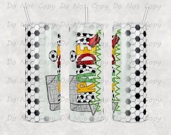 Gepersonaliseerde voetbalbeker: cadeau voor sportfan, 20 oz/30 oz