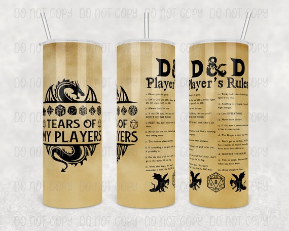 Player 20oz or 30oz Tumbler Tumbler Dungeons and Etsy