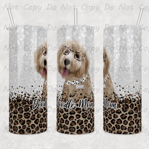 Gobelet personnalisé Doodle pour maman (ou papa !), 20 oz ou 30 oz, cadeau parfait pour les mamans et les papas chiens
