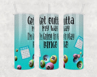 Custom Bingo Tumbler: Teal Stainless Steel, Funny Bingo Gift