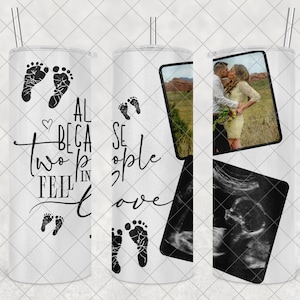 Personalized UV Color-Changing Gender Reveal Tumbler with Photos - 20oz Sunlight-Reactive Cup