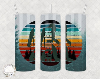 Custom Big Foot Tumbler: Sasquatch Camping Edelstahlbecher (20oz oder 30oz)