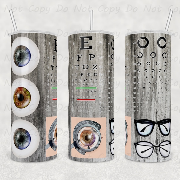 Eye-Catching Custom Tumbler, 20oz or 30oz Tumbler, Optometrist Tumbler, Perfect Eye-Care Pro Gift!