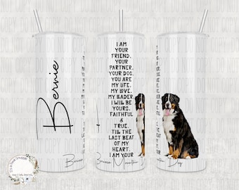 Individueller Berner Sennenhund Becher: Personalisierter 20oz / 30oz Edelstahl