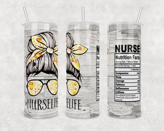 Vaso de información nutricional para enfermeras: acero inoxidable, regalo único para enfermeras