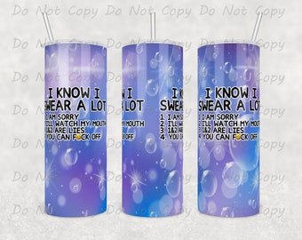 Funny I Swear A Lot Tumbler – 20oz/30oz Stainless Steel Gift