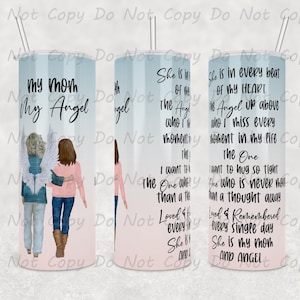 Memorial Tumbler: My Mom, My Angel - Sympathy Gift (20oz or 30oz)