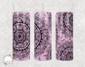 Cuss Word Mandala Tumbler: Custom Swear Art, Stress Relief - 20 or 30 oz