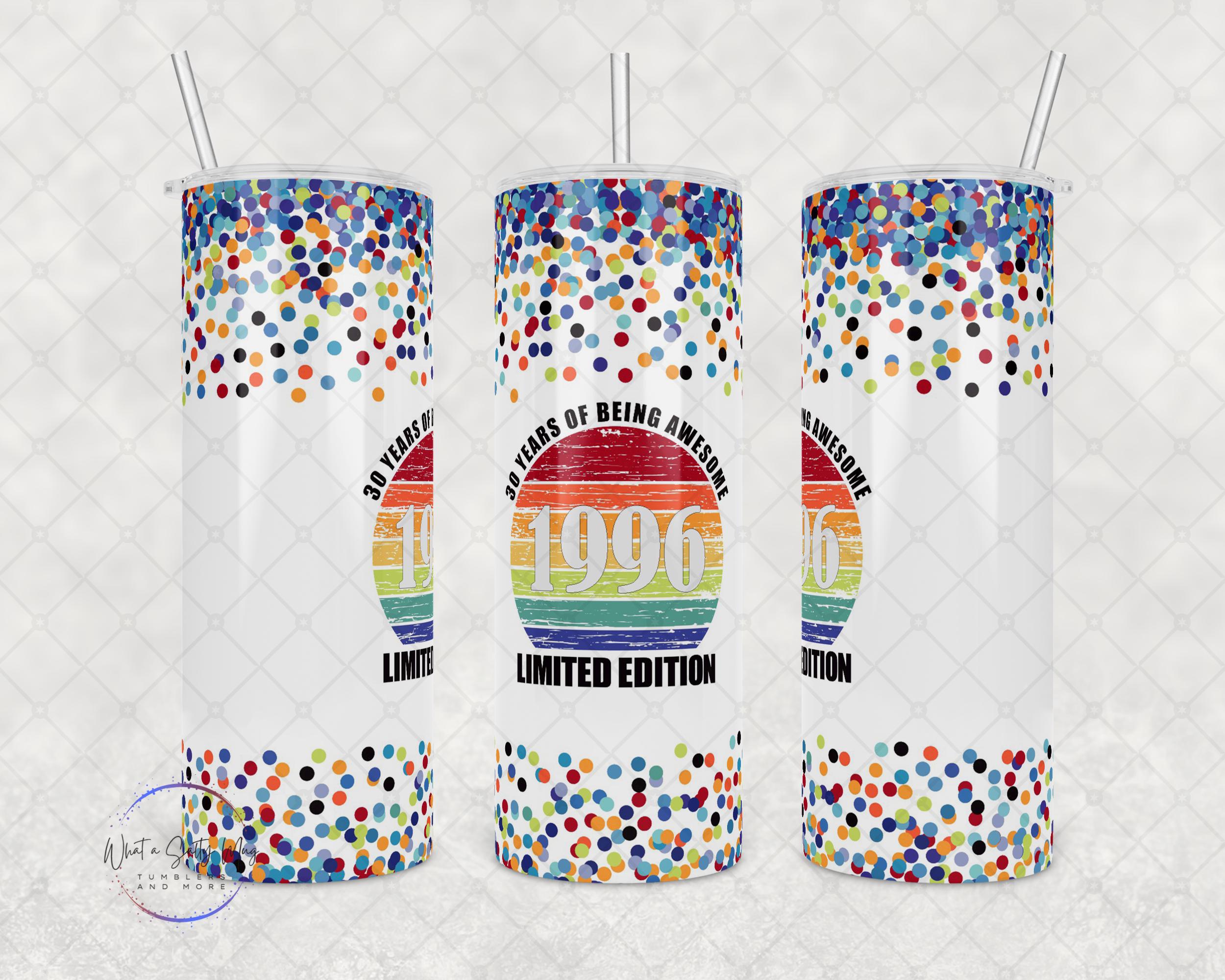 Custom Birthday Tumbler: Stainless Steel Travel Mug, 30th 40th
