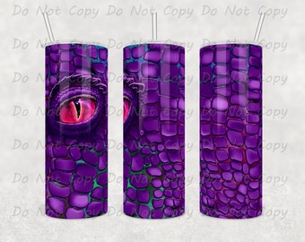 Dark Purple Dragon Scale Tumbler: 20oz/30oz Stainless Steel Cup