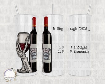 Vaso Mega Pint - Vaso personalizado de acero inoxidable de 20 oz/30 oz con pajita