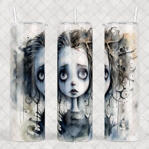 Custom Whimsigoth Girl Tumbler, 20oz or 30oz Tumbler
