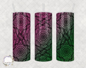 Cuss Word Mandala Tumbler: Custom Swear Art, Stress Relief Gift