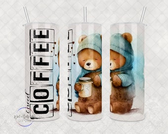 Copo de café adorável em formato de urso: caneca de viagem de aço inoxidável de 20 oz/30 oz