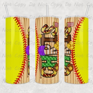 Personalized Softball Tumbler, 20oz or 30oz Tumbler, Hit a Home Run with This Custom Softball Tumbler