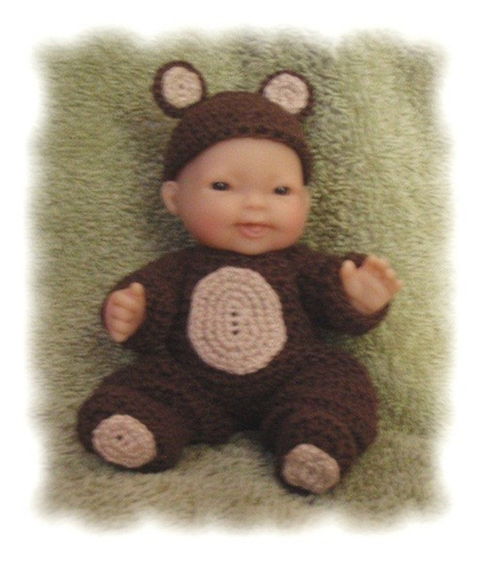 Teddy Bear Costume for 5 Inch Berenguer Etsy