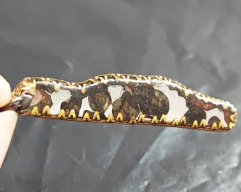 Sericho Pallasite Meteorite Slice Pendant Necklace - Kenya