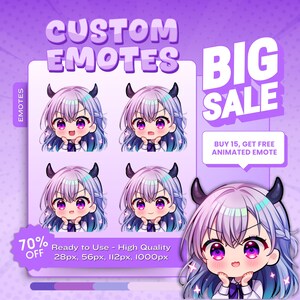 Custom Twitch Emotes or Kick Emote and Animated Emotes, Vtuber Cute Chibi Emote, Sub Emotes Anime Emote Pet Animal Emote For Any Your Stream