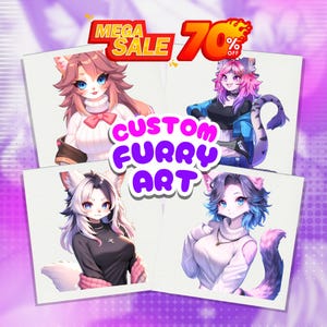 Custom Drawing Anime Character Furry Commission, Fursona, Anthro, Furry, Furry Avatar, Unique Character Furry, Custom Furry, Furry Anime Art