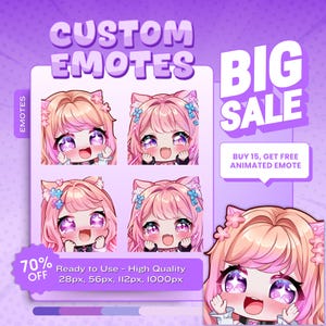 Custom Twitch Emotes, Animated Emotes, Vtuber Emotes, Kick Emotes, Sub Emote, Anime Emote, Pet Animal Emote For Your Stream Youtube Facebook