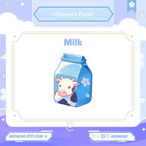Milk Carton Twitch Channel Points Icon | Twitch Channel Point Icon | Twitch Channel Point Redeem | Stream Emotes | Cute Twitch