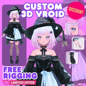 Custom 3D Vroid, Custom 3D Vtuber-model, converteer je live2D vtuber naar een 3D vtuber-model, 3D Vtuber, 3D-avatar, Anime Vroid, 3D Vroid-model