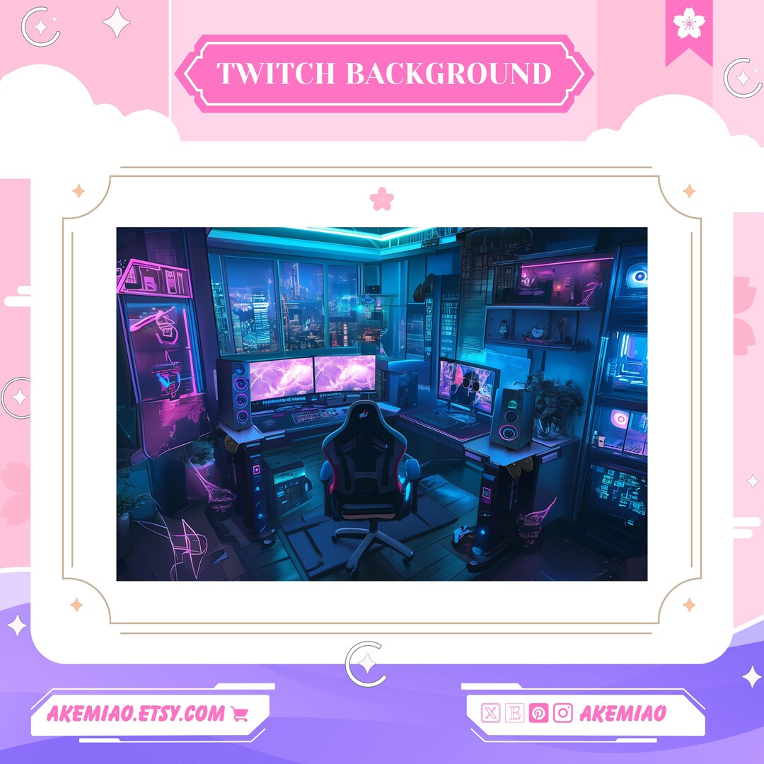 Stream Background, Vtuber Background, Twitch Background, Static ...