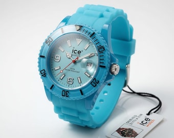 Vintage Unisex ICE-Watch | Blue Silicone Quartz Diver Style | Belgian Design | New Old Stock