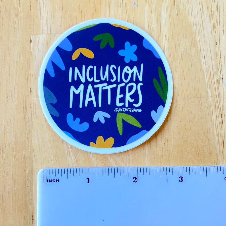 Inclusion Matters Vinyl Sticker, Inclusive Stickers, Waterproof Laptop ...
