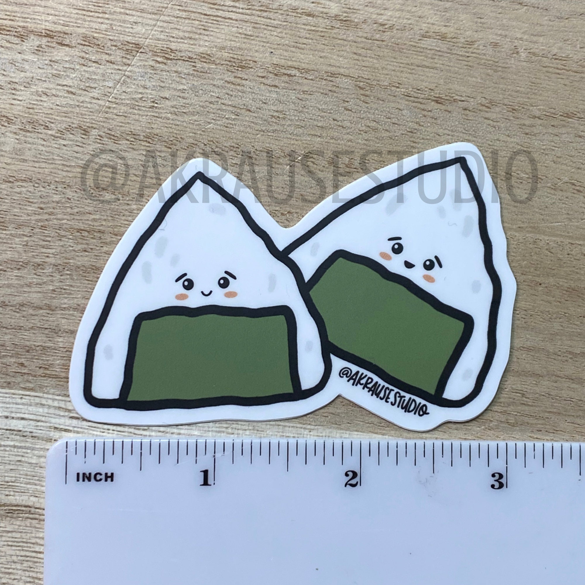 Kawaii Onigiri Stickers, Cute Waterproof Vinyl Japanese Rice Balls ...