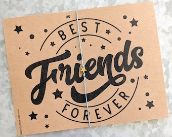 Best Friends Forever Gift Custom Wish Bracelet Make a Wish Greeting Card for Close Friend Besties BFF Girlfriends Sorority Sisters Gal Pals