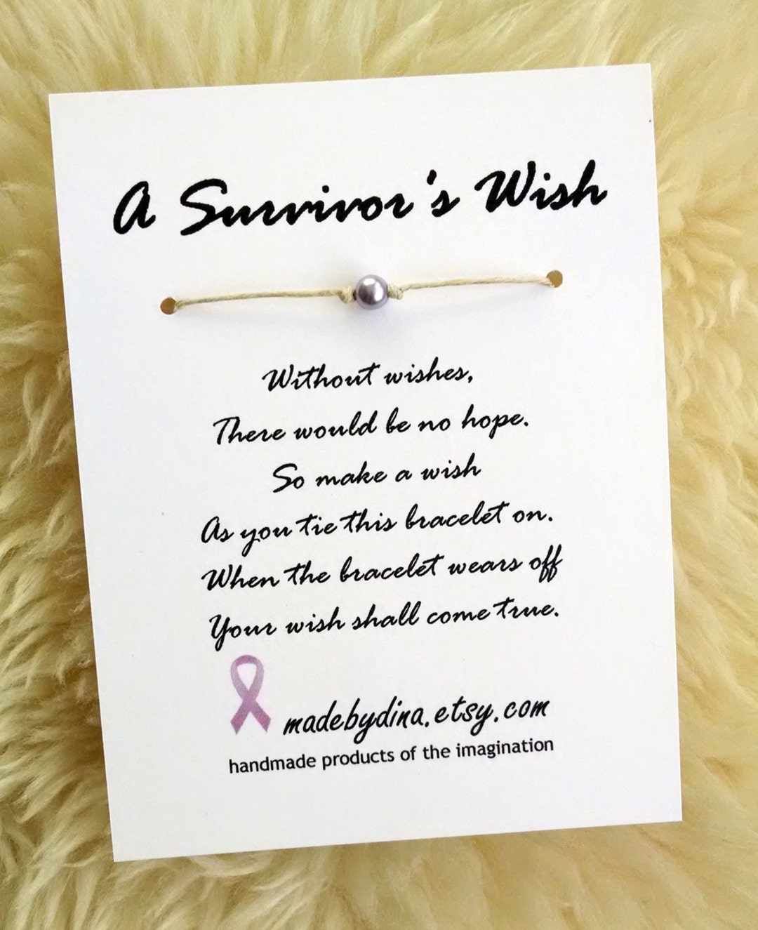 Buy Cancer Survivor's Wish Bracelet Lavender Awareness Online In India -  Etsy