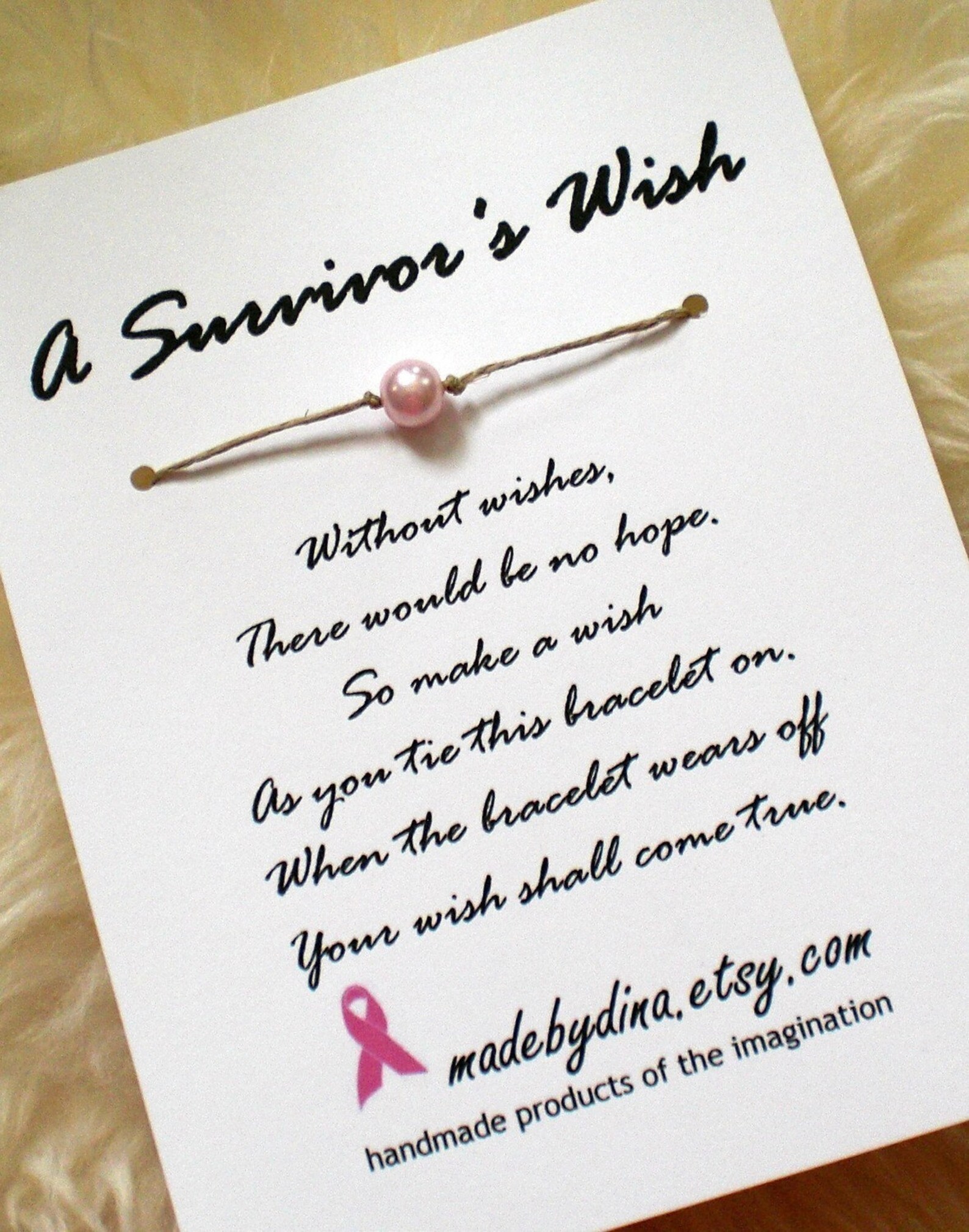 A Survivor's Wish. the Wish Bracelet for Breast Cancer Etsy