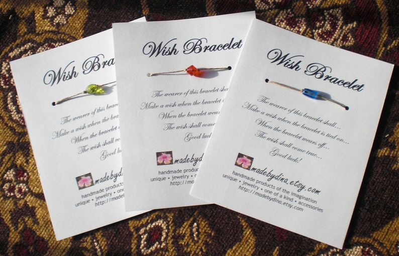 Wish Bracelet Wedding Favor Party Favor Custom Made for You Etsy