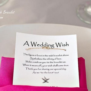 Hawaii Island A Wedding Wish Infinity Love Knot Wish Bracelet Wedding Favor Custom Made for You image 6