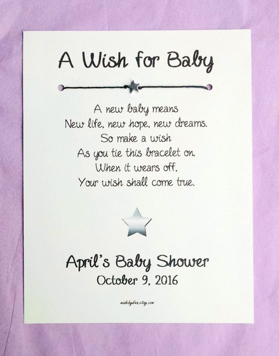 Wonderbaarlijk A Wish for Baby Little Star Theme Wish Bracelet Party | Etsy IX-72