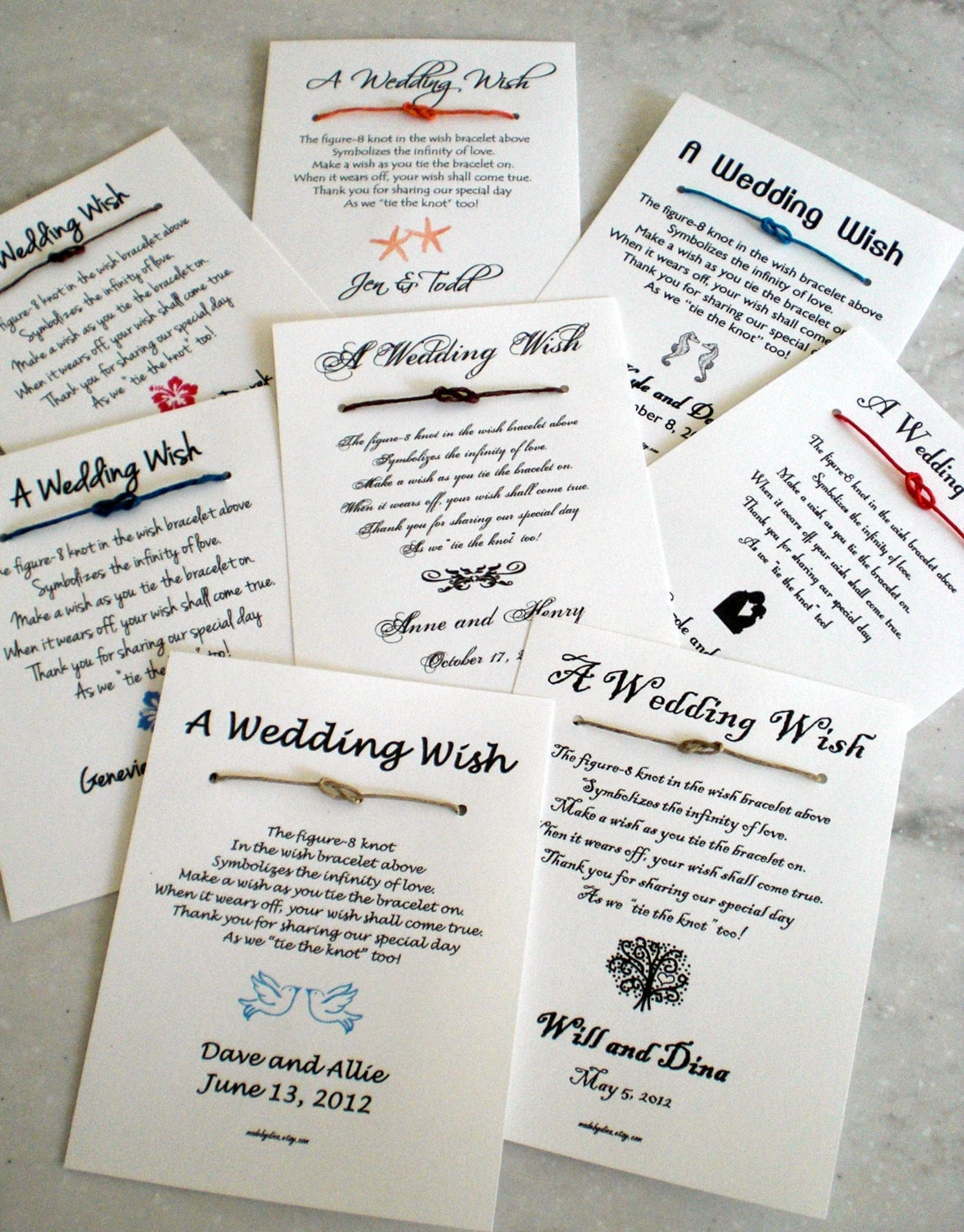 Infinity Love Knot A Wedding Wish With Bride and Groom on a Etsy