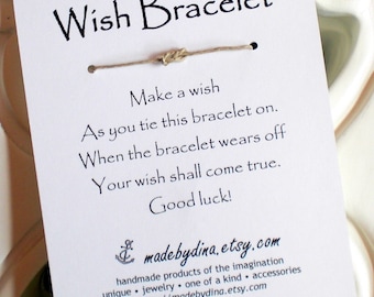 Sailor Knot Infinity Knot WISH BRACELET Wedding Favor Party Favor or Just for You