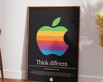 Apple Logo Poster: Black Typography Print (digital Download) - Etsy UK