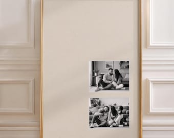 Cadre photo personnalisé, impression photo personnalisée, poster minimaliste neutre, cadeau photo personnalisé, téléchargement numérique, poster à imprimer