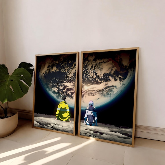 Cyberpunk Poster Art Print Set 2,  Sci-Fi Anime Posters, Decor Room, Series Poster, Digital Download