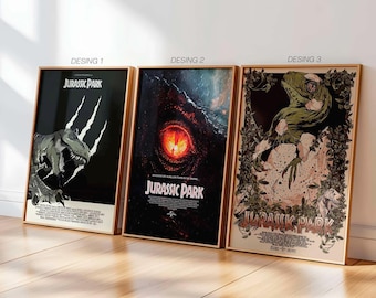 Jurassic Adventure Movie Poster Art Print: Dinosaur Era Wall Decor