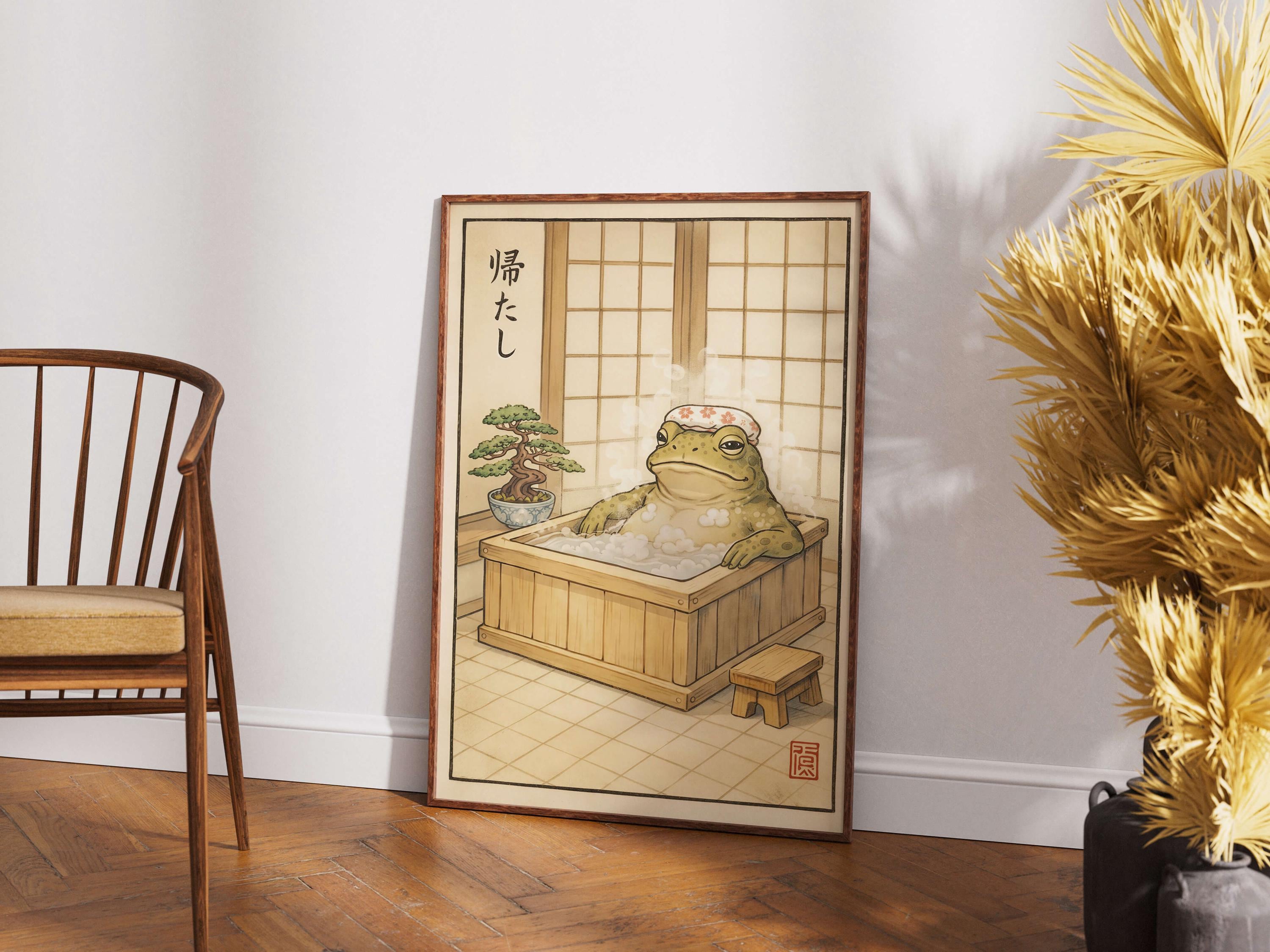 Onsen Frog Art - Etsy